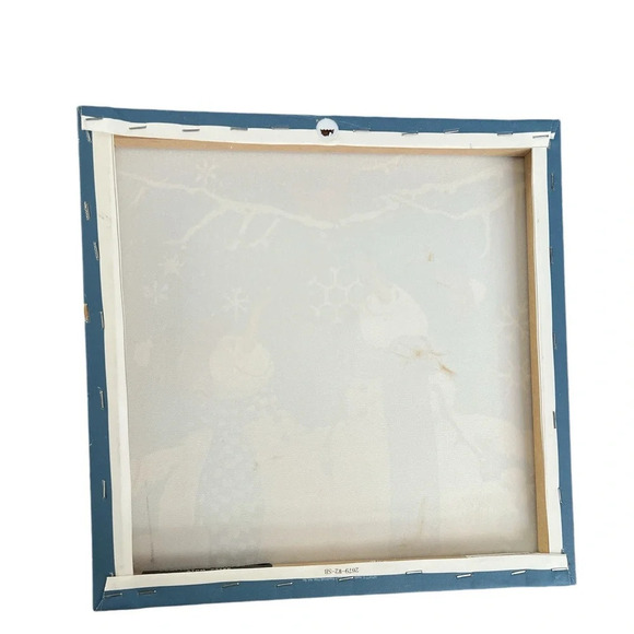 Vintage Snowman Christmas holiday canvas wall art - Picture 2 of 2